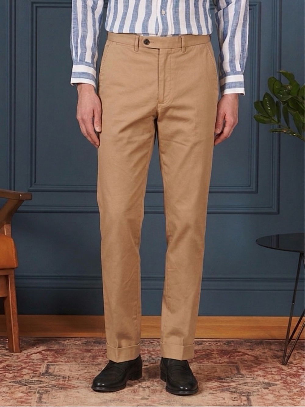 Spier & Mackay NWT Khaki High Rise Chino Pants Size 32 Classic Old Money Preppy